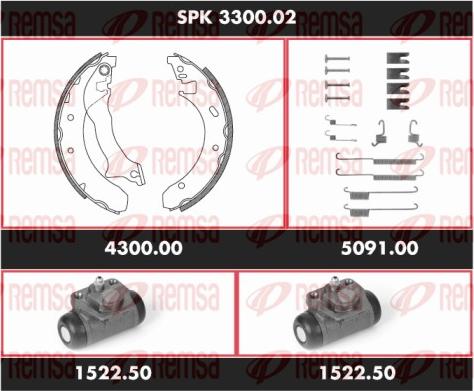 Remsa SPK 3300.02 - Комплект спирачна челюст vvparts.bg