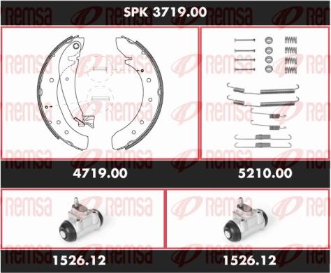 Remsa SPK 3719.00 - Комплект спирачна челюст vvparts.bg