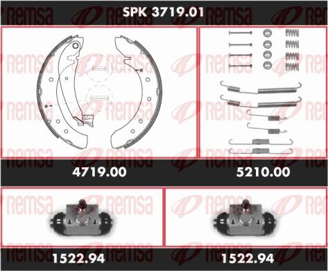 Remsa SPK 3719.01 - Комплект спирачна челюст vvparts.bg