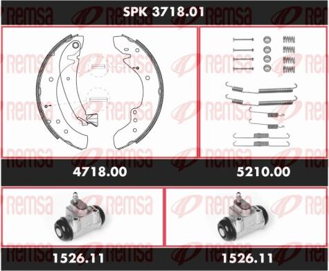 Remsa SPK 3718.01 - Комплект спирачна челюст vvparts.bg