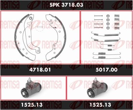 Remsa SPK 3718.03 - Комплект спирачна челюст vvparts.bg