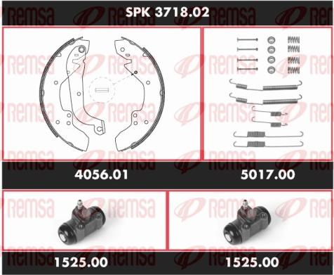 Remsa SPK 3718.02 - Комплект спирачна челюст vvparts.bg