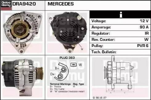 Remy DRA9420 - Генератор vvparts.bg