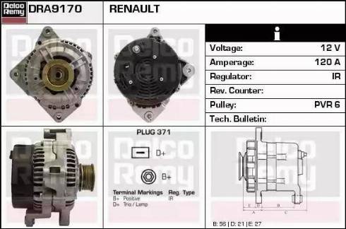 Remy DRA9170 - Генератор vvparts.bg