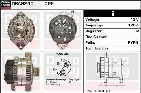 Remy DRA9240 - Генератор vvparts.bg