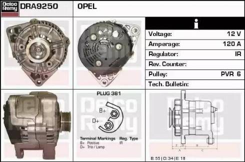 Remy DRA9250 - Генератор vvparts.bg