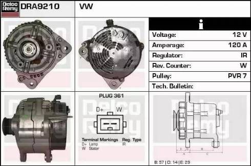 Remy DRA9210 - Генератор vvparts.bg