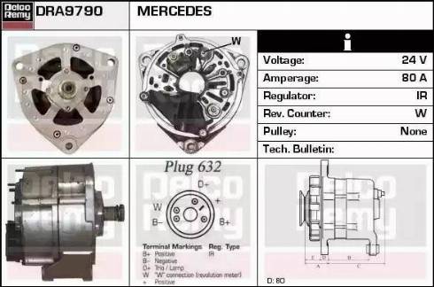 Remy DRA9790 - Генератор vvparts.bg