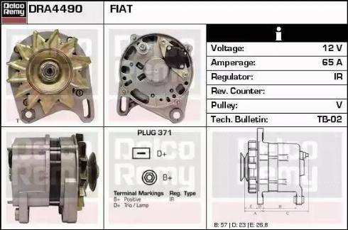 Remy DRA4490 - Генератор vvparts.bg