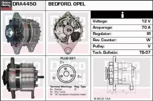 Remy DRA4450 - Генератор vvparts.bg