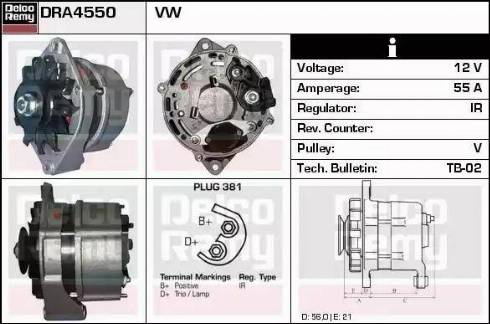 Remy DRA4550 - Генератор vvparts.bg