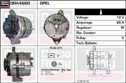 Remy DRA4660 - Генератор vvparts.bg