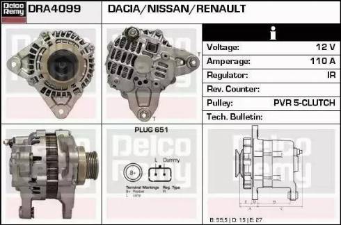 Remy DRA4099 - Генератор vvparts.bg