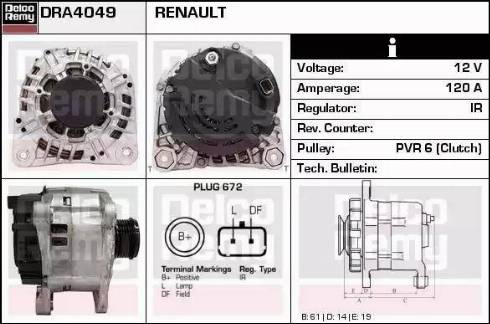 Remy DRA4049 - Генератор vvparts.bg