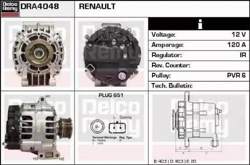 Remy DRA4048 - Генератор vvparts.bg