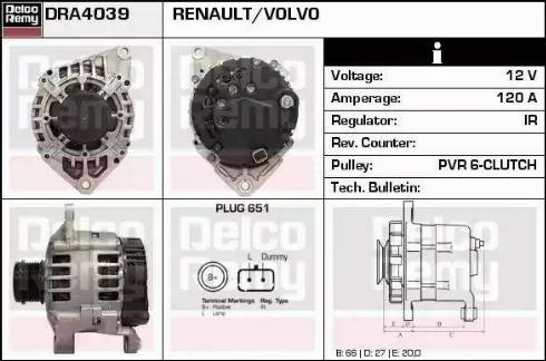 Remy DRA4039 - Генератор vvparts.bg