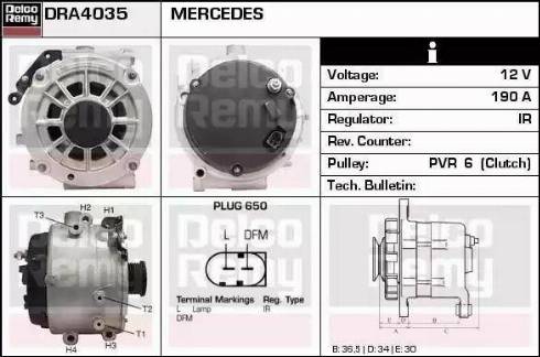 Remy DRA4035 - Генератор vvparts.bg