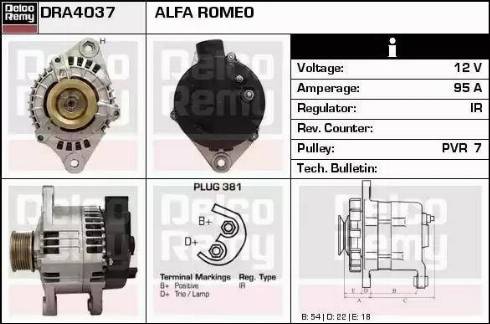 Remy DRA4037 - Генератор vvparts.bg