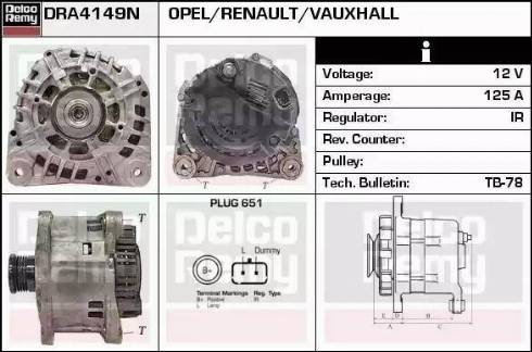 Remy DRA4149N - Генератор vvparts.bg