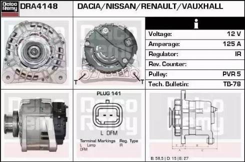 Remy DRA4148 - Генератор vvparts.bg