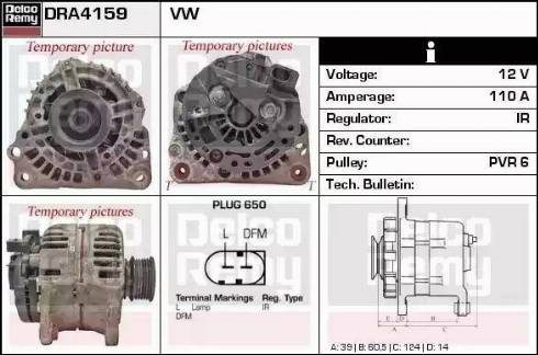 Remy DRA4159 - Генератор vvparts.bg