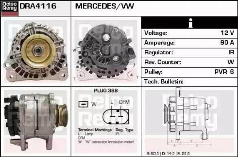 Remy DRA4116 - Генератор vvparts.bg