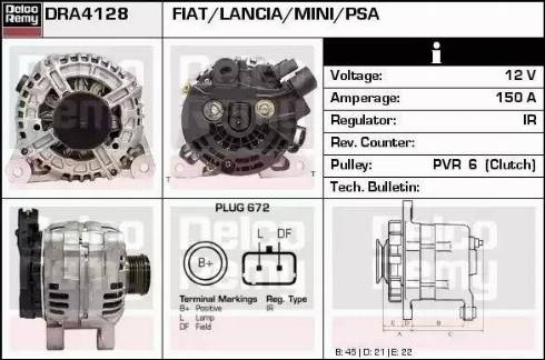 Remy DRA4128 - Генератор vvparts.bg