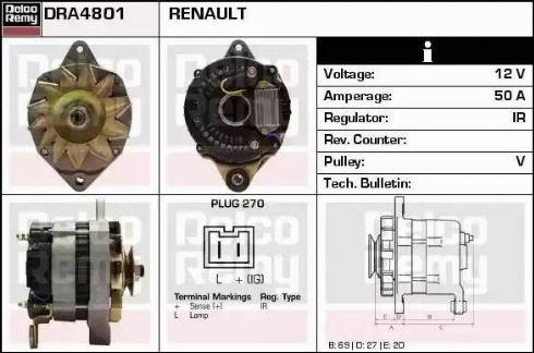 Remy DRA4801 - Генератор vvparts.bg