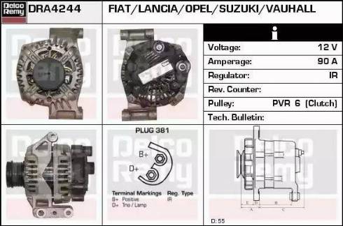 Remy DRA4244 - Генератор vvparts.bg