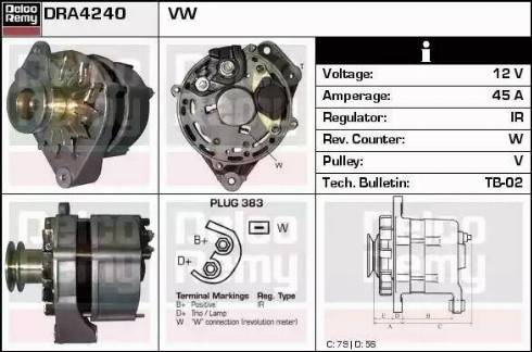 Remy DRA4240 - Генератор vvparts.bg