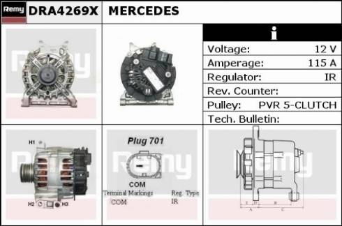 Remy DRA4269X - Генератор vvparts.bg