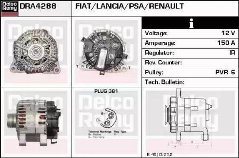 Remy DRA4288 - Генератор vvparts.bg