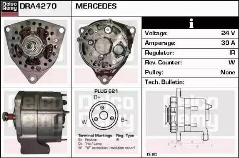 Remy DRA4270 - Генератор vvparts.bg