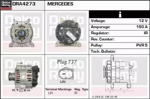 Remy DRA4273 - Генератор vvparts.bg