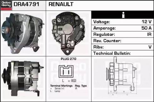 Remy DRA4791 - Генератор vvparts.bg