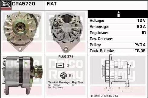 Remy DRA5720 - Генератор vvparts.bg