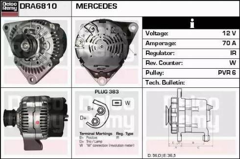 Remy DRA6810 - Генератор vvparts.bg