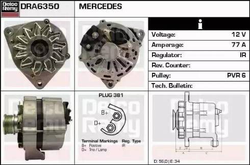 Remy DRA6350 - Генератор vvparts.bg