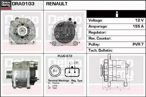 Remy DRA0103 - Генератор vvparts.bg