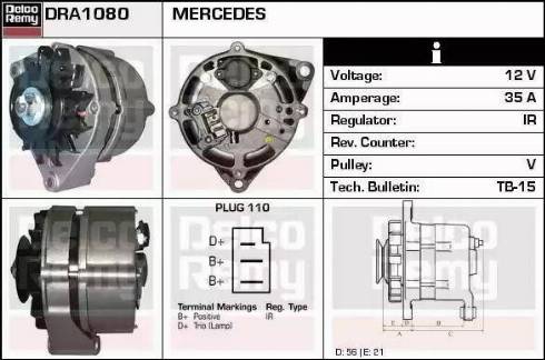 Remy DRA1080 - Генератор vvparts.bg