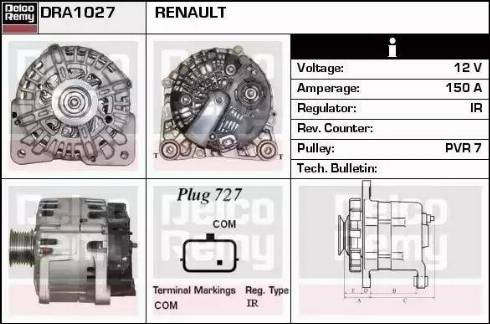 Remy DRA1027 - Генератор vvparts.bg