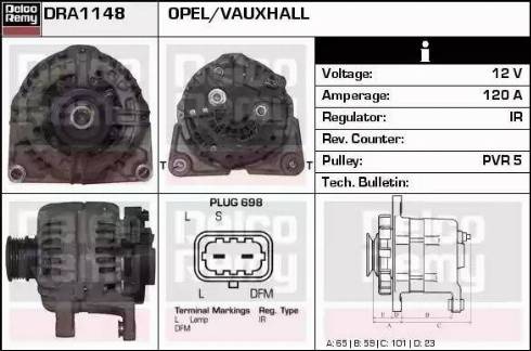 Remy DRA1148 - Генератор vvparts.bg