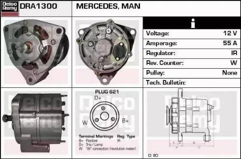 Remy DRA1300 - Генератор vvparts.bg