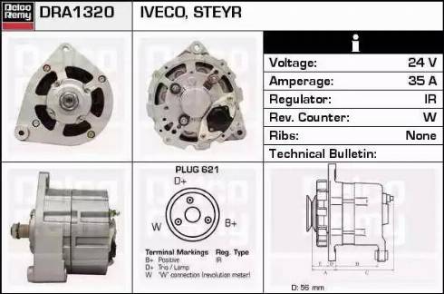 Remy DRA1320 - Генератор vvparts.bg