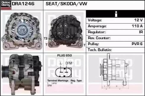 Remy DRA1246 - Генератор vvparts.bg