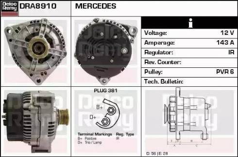 Remy DRA8910 - Генератор vvparts.bg