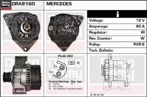 Remy DRA8160 - Генератор vvparts.bg