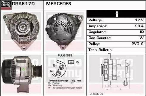 Remy DRA8170 - Генератор vvparts.bg