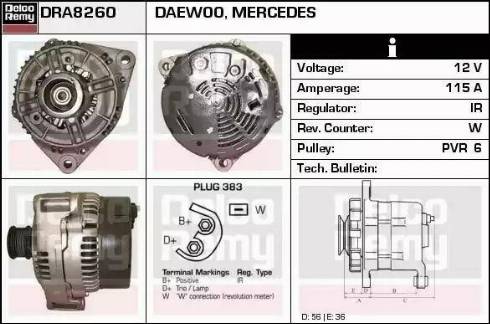 Remy DRA8260 - Генератор vvparts.bg