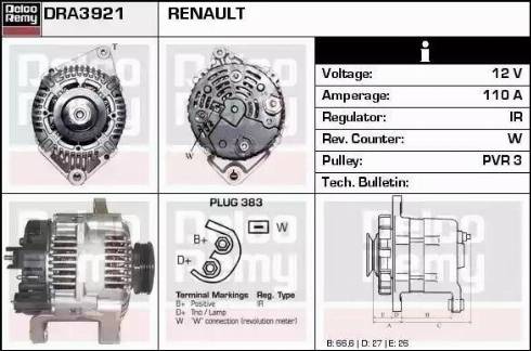 Remy DRA3921 - Генератор vvparts.bg